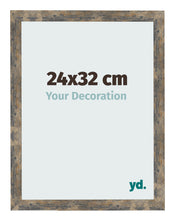 Bilderrahmen 24x32cm Blau Gold Meliert MDF Bologna Vorne Messe | Yourdecoration.de