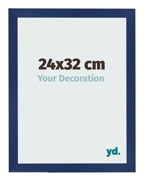 Bilderrahmen 24x32cm Dunkelblau Gewischt MDF Bologna Vorne Messe | Yourdecoration.de
