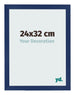 Bilderrahmen 24x32cm Dunkelblau Gewischt MDF Bologna Vorne Messe | Yourdecoration.de