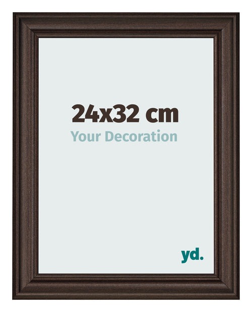 Bilderrahmen 24x32cm Eiche Dunkel MDF Lazio Vorne Messe | Yourdecoration.de
