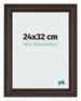 Bilderrahmen 24x32cm Eiche Dunkel MDF Lazio Vorne Messe | Yourdecoration.de