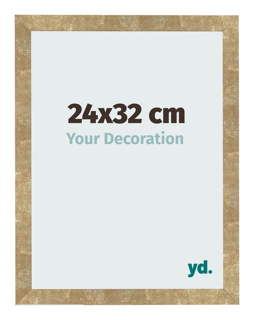 Bilderrahmen 24x32cm Gold Antik MDF Bologna Vorne Messe | Yourdecoration.de