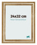 Bilderrahmen 24x32cm Gold Antik MDF Lazio Vorne Messe | Yourdecoration.de