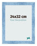 Bilderrahmen 24x32cm Hellblau Gewischt MDF Pisa Vorne Messe | Yourdecoration.de