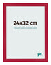 Bilderrahmen 24x32cm Rot MDF Bologna Vorne Messe | Yourdecoration.de