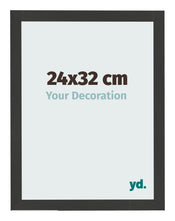Bilderrahmen 24x32cm Schwarz Gemasert MDF Bologna Vorne Messe | Yourdecoration.de