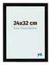 Bilderrahmen 24x32cm Schwarz Hochglanz MDF Bologna Vorne Messe | Yourdecoration.de