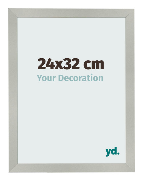 Bilderrahmen 24x32cm Silber Matt MDF Bologna Vorne Messe | Yourdecoration.de