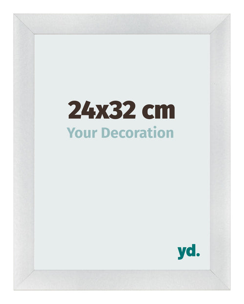 Bilderrahmen 24x32cm Silber Schwarz Gewischt MDF Pisa Vorne Messe | Yourdecoration.de