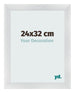 Bilderrahmen 24x32cm Silber Schwarz Gewischt MDF Pisa Vorne Messe | Yourdecoration.de