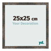Bilderrahmen 25x25 cm Oxidiertes Metall MDF Bologna Vorne Messe | Yourdecoration.de