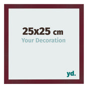 Bilderrahmen 25x25 cm Weinrot Gewischt MDF Bologna Vorne Messe | Yourdecoration.de