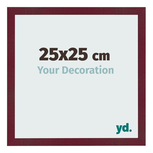 Bilderrahmen 25x25 cm Weinrot Gewischt MDF Bologna Vorne Messe | Yourdecoration.de