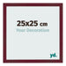 Bilderrahmen 25x25 cm Weinrot Gewischt MDF Bologna Vorne Messe | Yourdecoration.de