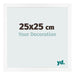 Bilderrahmen 25x25 cm Weiss Matt MDF Bologna Vorne Messe | Yourdecoration.de
