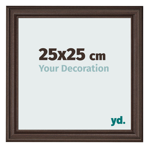 Bilderrahmen 25x25cm Eiche Dunkel MDF Lazio Vorne Messe | Yourdecoration.de