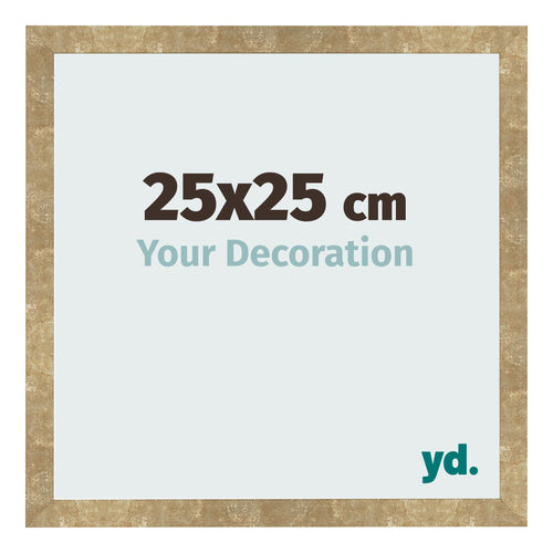 Bilderrahmen 25x25cm Gold Antik MDF Bologna Vorne Messe | Yourdecoration.de
