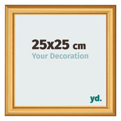 Bilderrahmen 25x25cm Gold Matt MDF Lazio Vorne Messe | Yourdecoration.de
