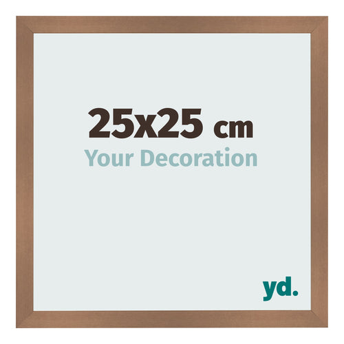 Bilderrahmen 25x25cm Kupfer Dekor MDF Bologna Vorne Messe | Yourdecoration.de