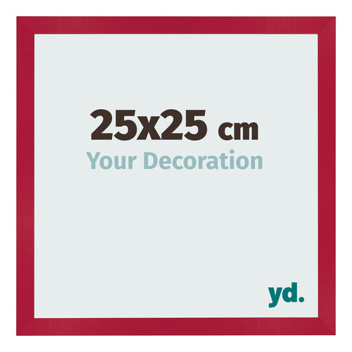 Bilderrahmen 25x25cm Rot MDF Bologna Vorne Messe | Yourdecoration.de