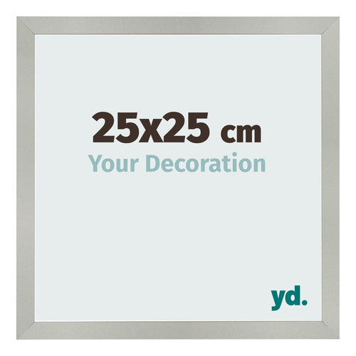 Bilderrahmen 25x25cm Silber Matt MDF Bologna Vorne Messe | Yourdecoration.de