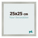 Bilderrahmen 25x25cm Silber Matt MDF Bologna Vorne Messe | Yourdecoration.de