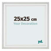 Bilderrahmen 25x25cm Weiss Gewischt MDF Lazio Vorne Messe | Yourdecoration.de