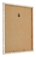 Bilderrahmen 25x25cm Weiß Vintage MDF Bologna Ruckseite Schrag | Yourdecoration.de