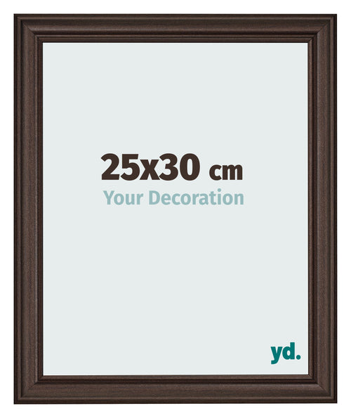 Bilderrahmen 25x30cm Eiche Dunkel MDF Lazio Vorne Messe | Yourdecoration.de