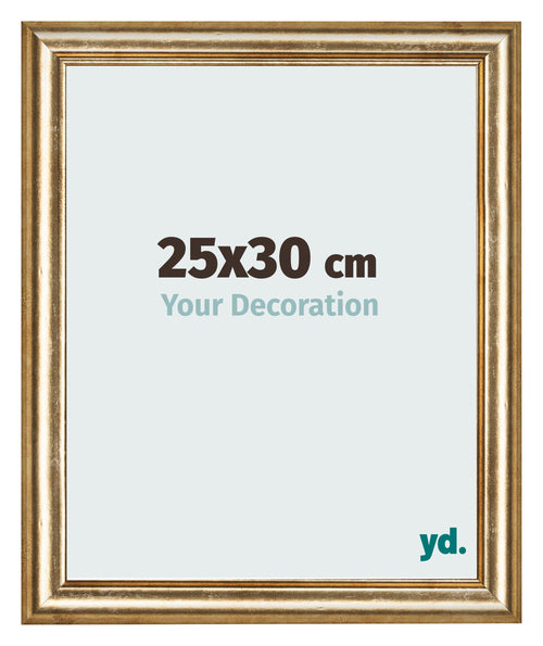 Bilderrahmen 25x30cm Gold Antik MDF Lazio Vorne Messe | Yourdecoration.de