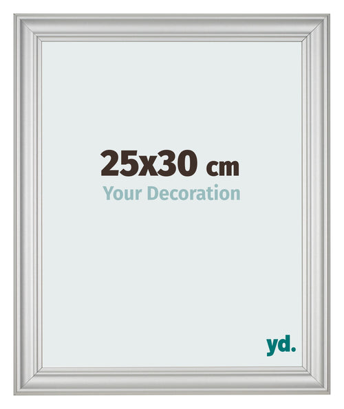 Bilderrahmen 25x30cm Silber Matt MDF Lazio Vorne Messe | Yourdecoration.de