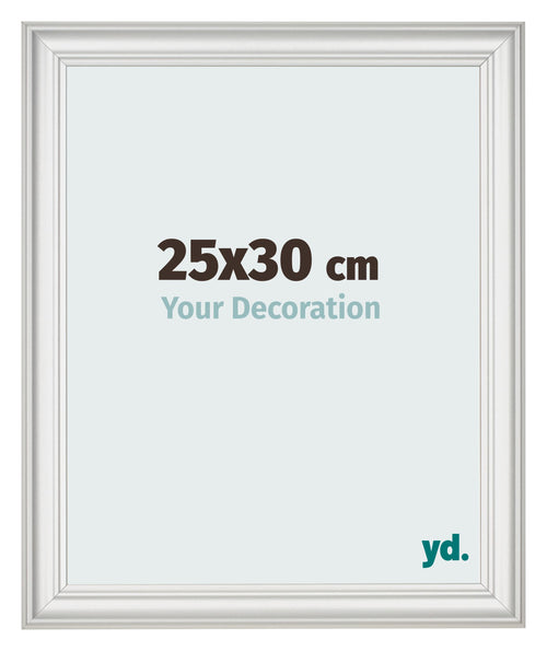 Bilderrahmen 25x30cm Weiss Gewischt MDF Lazio Vorne Messe | Yourdecoration.de