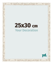 Bilderrahmen 25x30cm Weiß Vintage MDF Bologna Vorne Messe | Yourdecoration.de