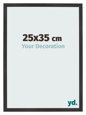 Bilderrahmen 25x35 cm Schwarz Matt MDF Bologna Vorne Messe | Yourdecoration.de