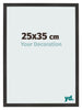 Bilderrahmen 25x35 cm Schwarz Matt MDF Bologna Vorne Messe | Yourdecoration.de