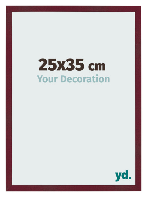 Bilderrahmen 25x35 cm Weinrot Gewischt MDF Bologna Vorne Messe | Yourdecoration.de