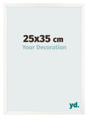 Bilderrahmen 25x35 cm Weiss Hochglanz MDF Bologna Vorne Messe | Yourdecoration.de