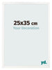 Bilderrahmen 25x35 cm Weiss Hochglanz MDF Bologna Vorne Messe | Yourdecoration.de