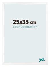 Bilderrahmen 25x35 cm Weiss Matt MDF Bologna Vorne Messe | Yourdecoration.de