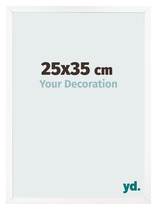 Bilderrahmen 25x35 cm Weiss Matt MDF Bologna Vorne Messe | Yourdecoration.de