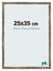 Bilderrahmen 25x35cm Blau Gold Meliert MDF Bologna Vorne Messe | Yourdecoration.de