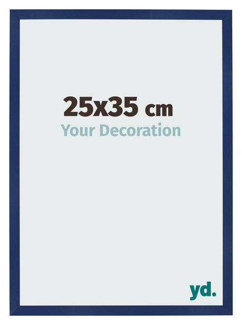 Bilderrahmen 25x35cm Dunkelblau Gewischt MDF Bologna Vorne Messe | Yourdecoration.de
