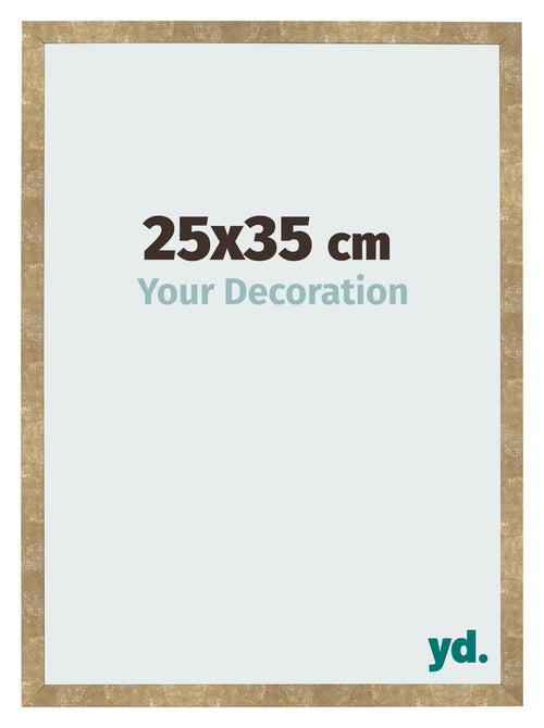 Bilderrahmen 25x35cm Gold Antik MDF Bologna Vorne Messe | Yourdecoration.de
