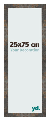 Bilderrahmen 25x75 cm Oxidiertes Metall MDF Bologna Vorne Messe | Yourdecoration.de