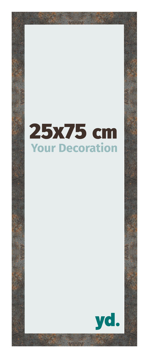 Bilderrahmen 25x75 cm Oxidiertes Metall MDF Bologna Vorne Messe | Yourdecoration.de