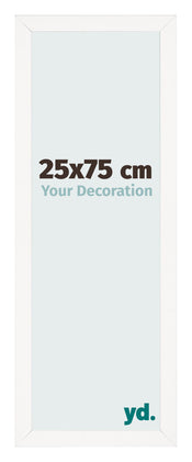 Bilderrahmen 25x75 cm Weiss Hochglanz MDF Bologna Vorne Messe | Yourdecoration.de