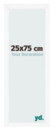 Bilderrahmen 25x75 cm Weiss Matt MDF Bologna Vorne Messe | Yourdecoration.de