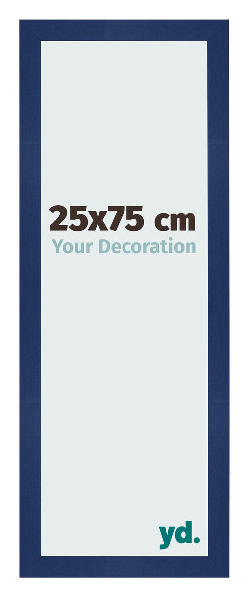 Bilderrahmen 25x75cm Dunkelblau Gewischt MDF Bologna Vorne Messe | Yourdecoration.de