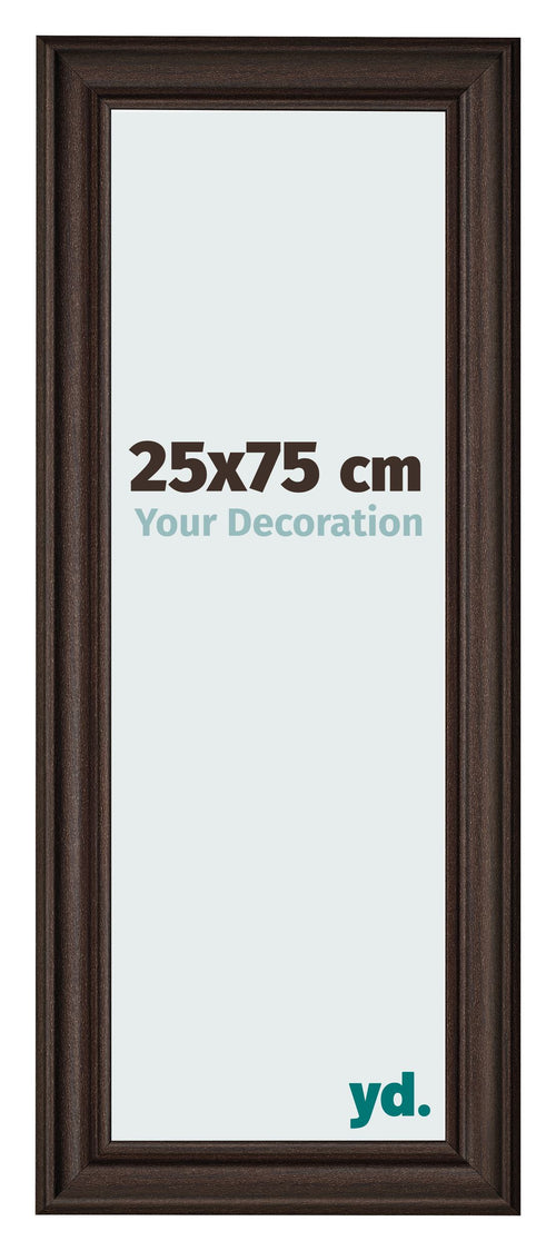 Bilderrahmen 25x75cm Eiche Dunkel MDF Lazio Vorne Messe | Yourdecoration.de