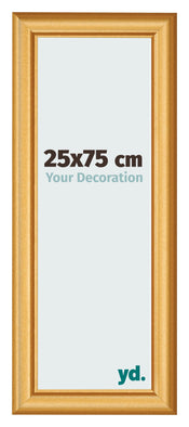 Bilderrahmen 25x75cm Gold Matt MDF Lazio Vorne Messe | Yourdecoration.de